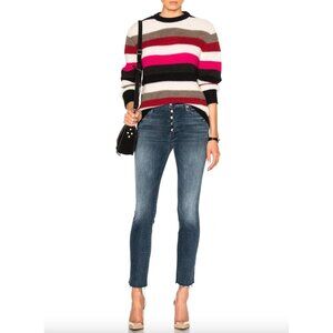 $350 IRO Multi Stripe Knit Solal Crew Neck Sweater size Small